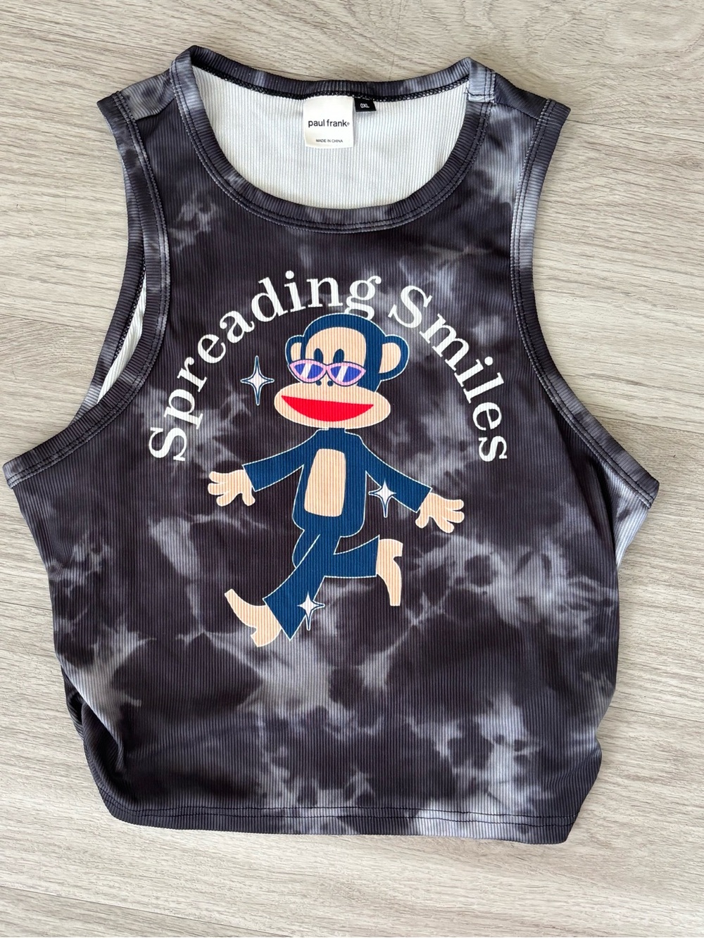 Gray Tie Dye Paul Frank Baby Tee